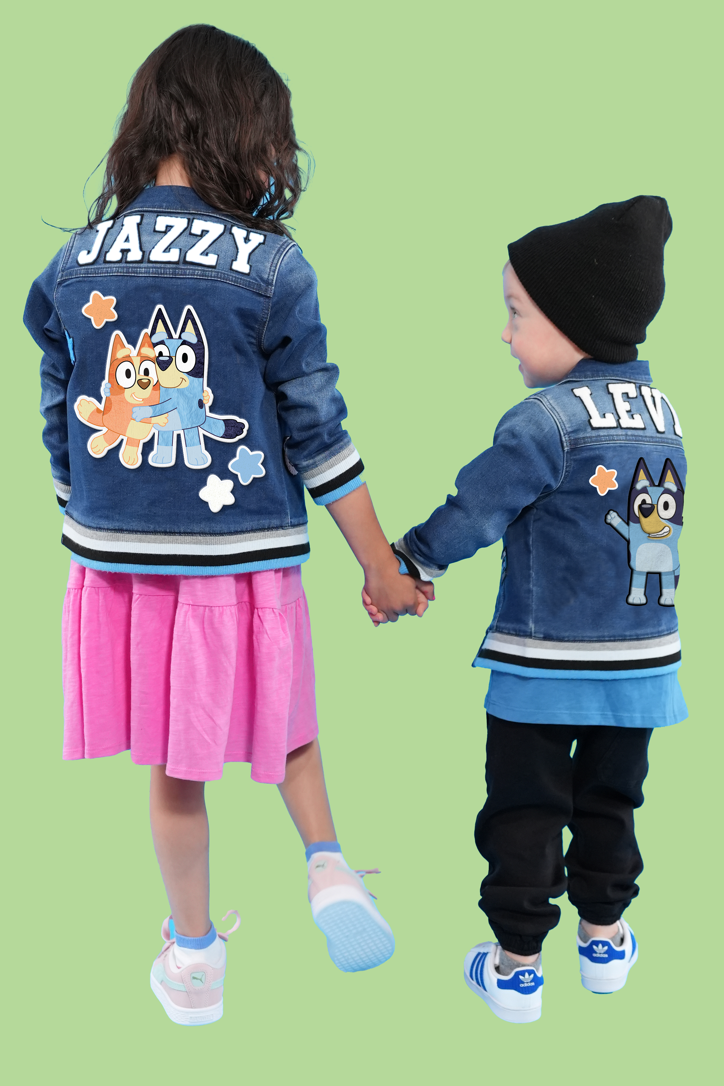 Bluey Stripe Soft Denim Jacket