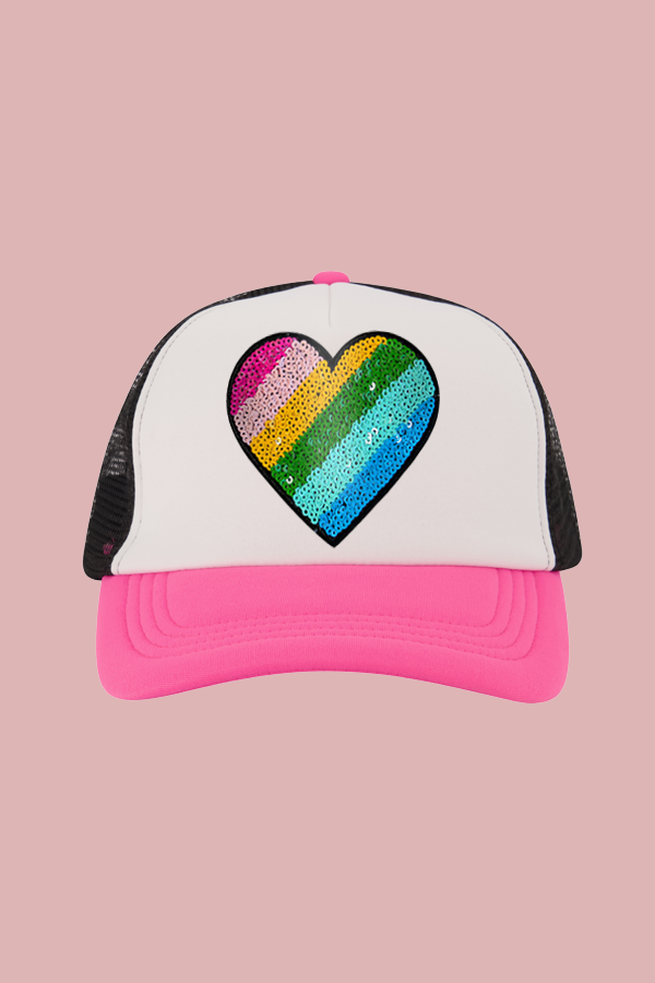 Sequin Heart Hat