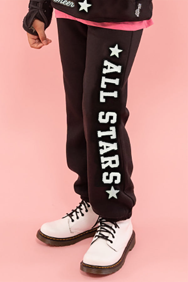 Black, White, and Bling Cheer Sweat Set