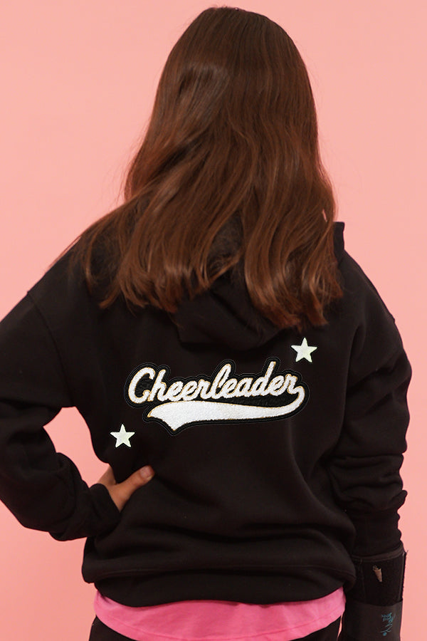 Black, White, and Bling Custom Cheer Hoodie