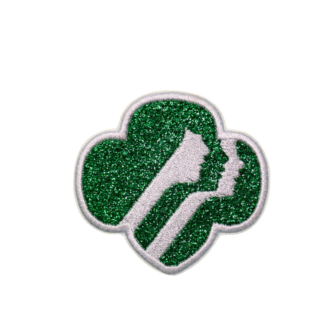 Girl Scouts Sequin Green Trefoil
