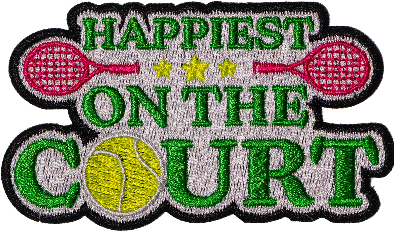 Happy on the court