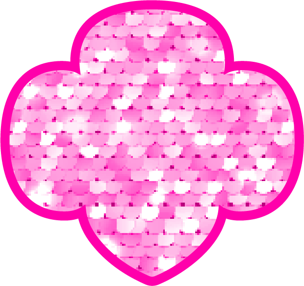 Girl Scouts Electric Pink Sequin Trefoil