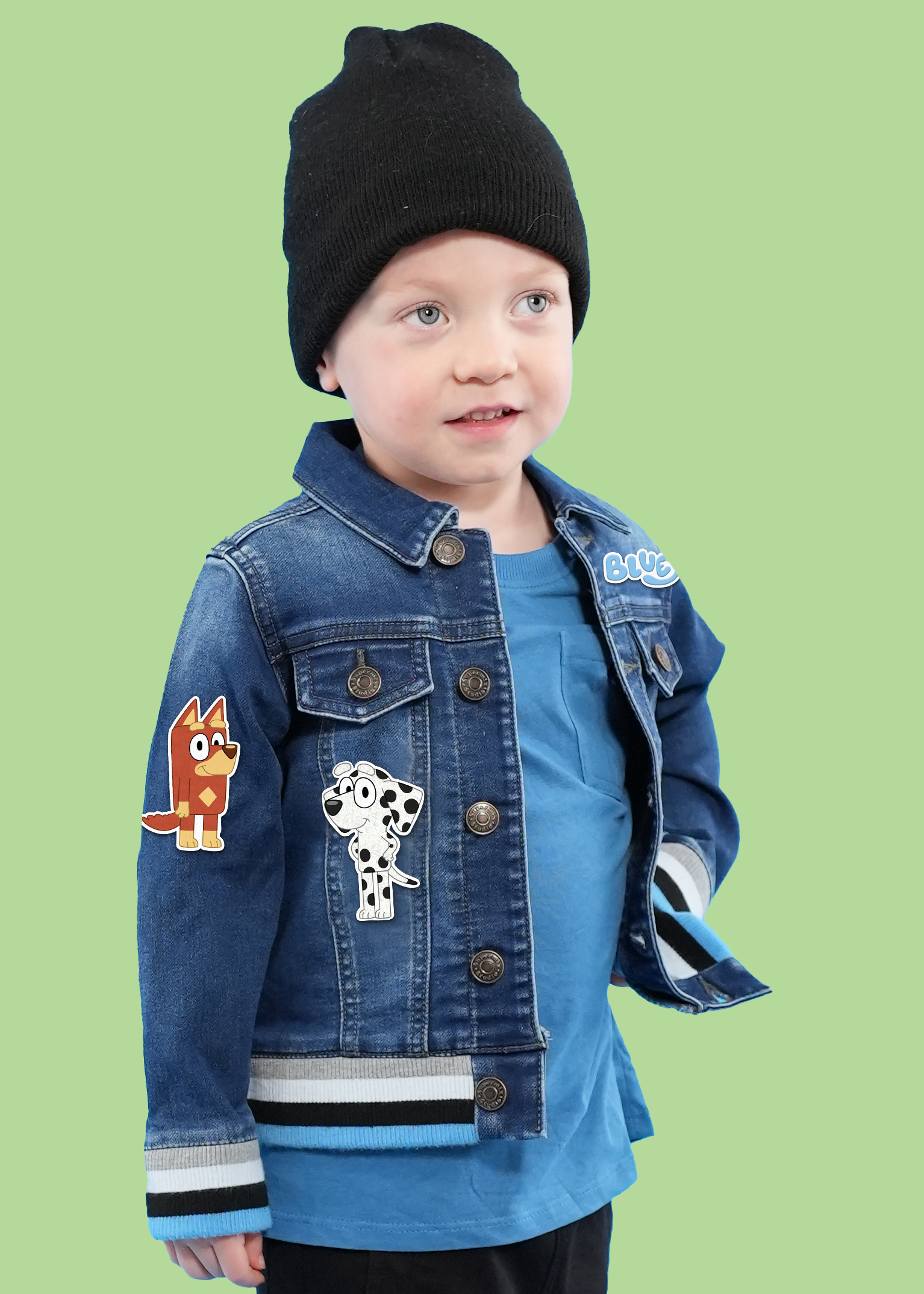 Bluey Stripe Soft Denim Jacket