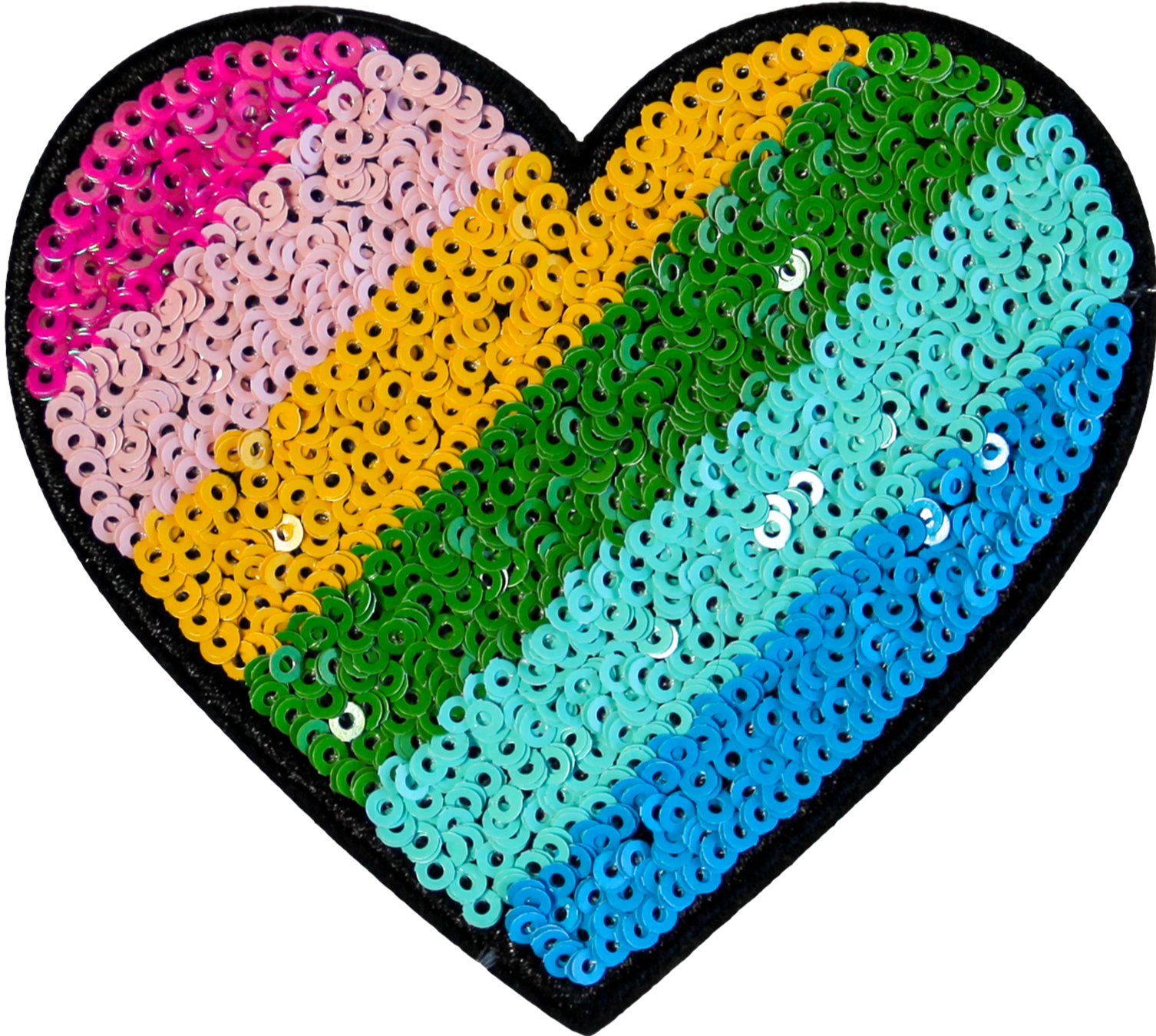 Rainbow Sequin Heart