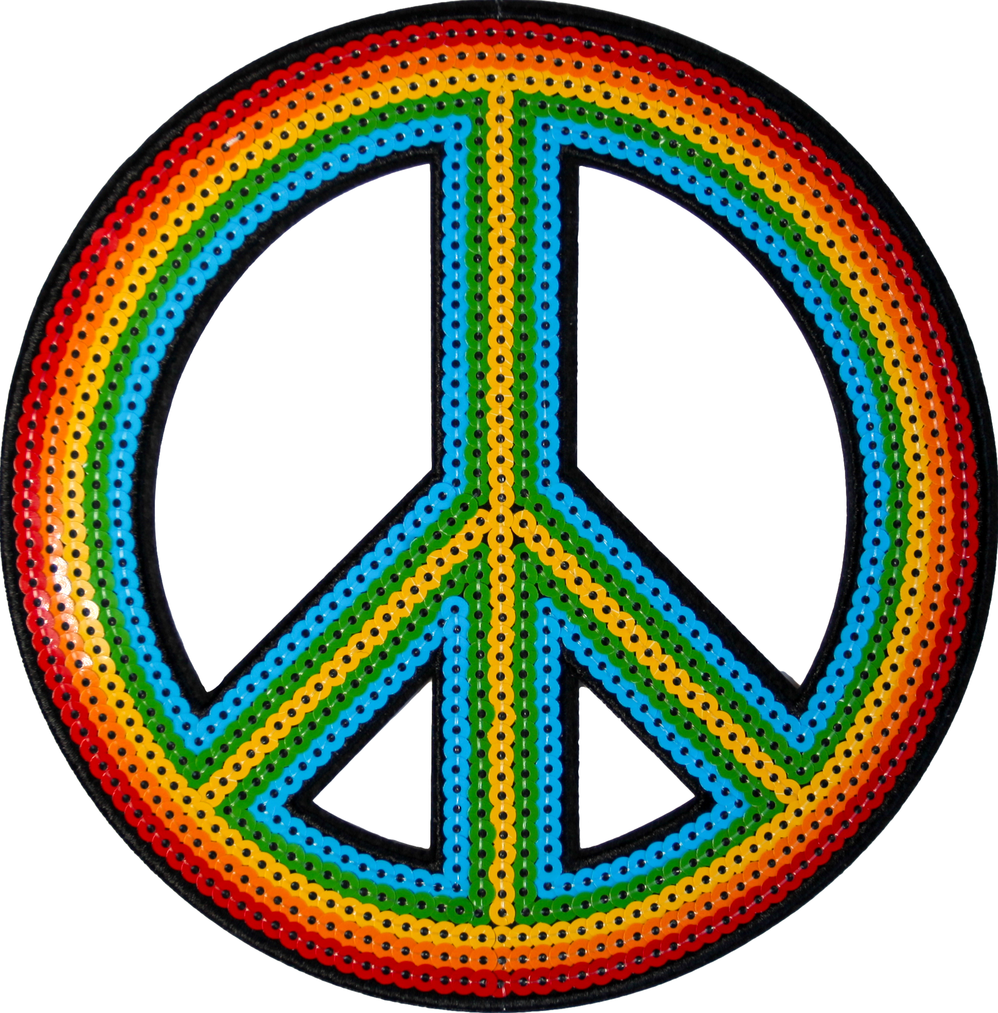 Bling Rainbow Peace Sign