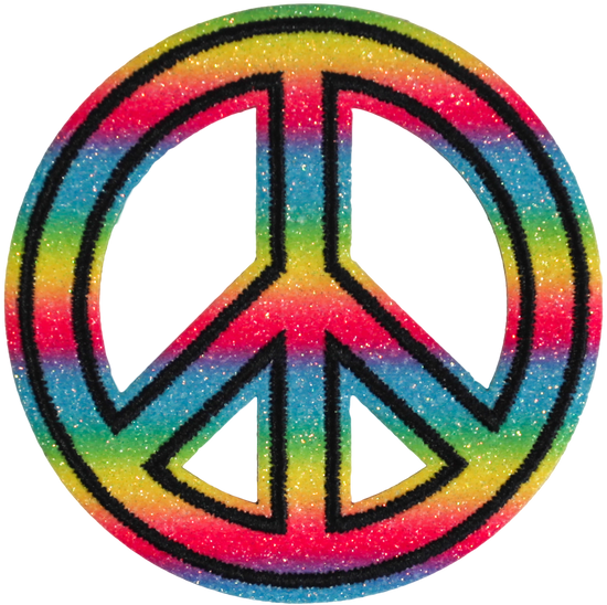 Rainbow Ombre Peace Sign