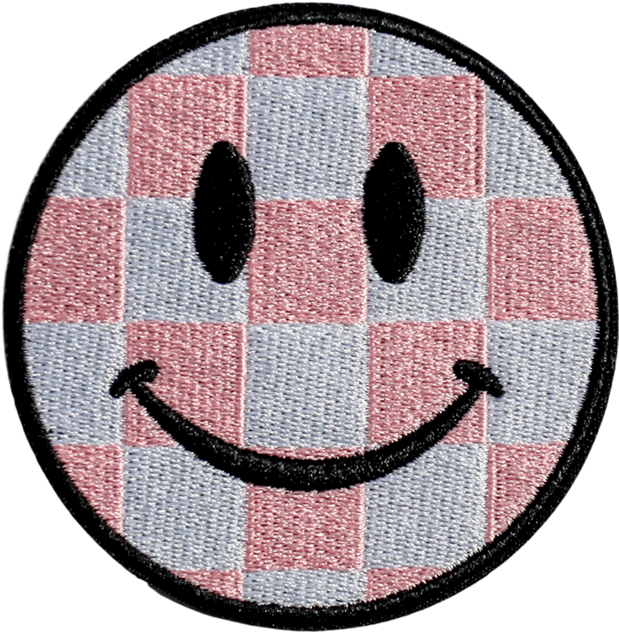 Pink Check Medium Smiley