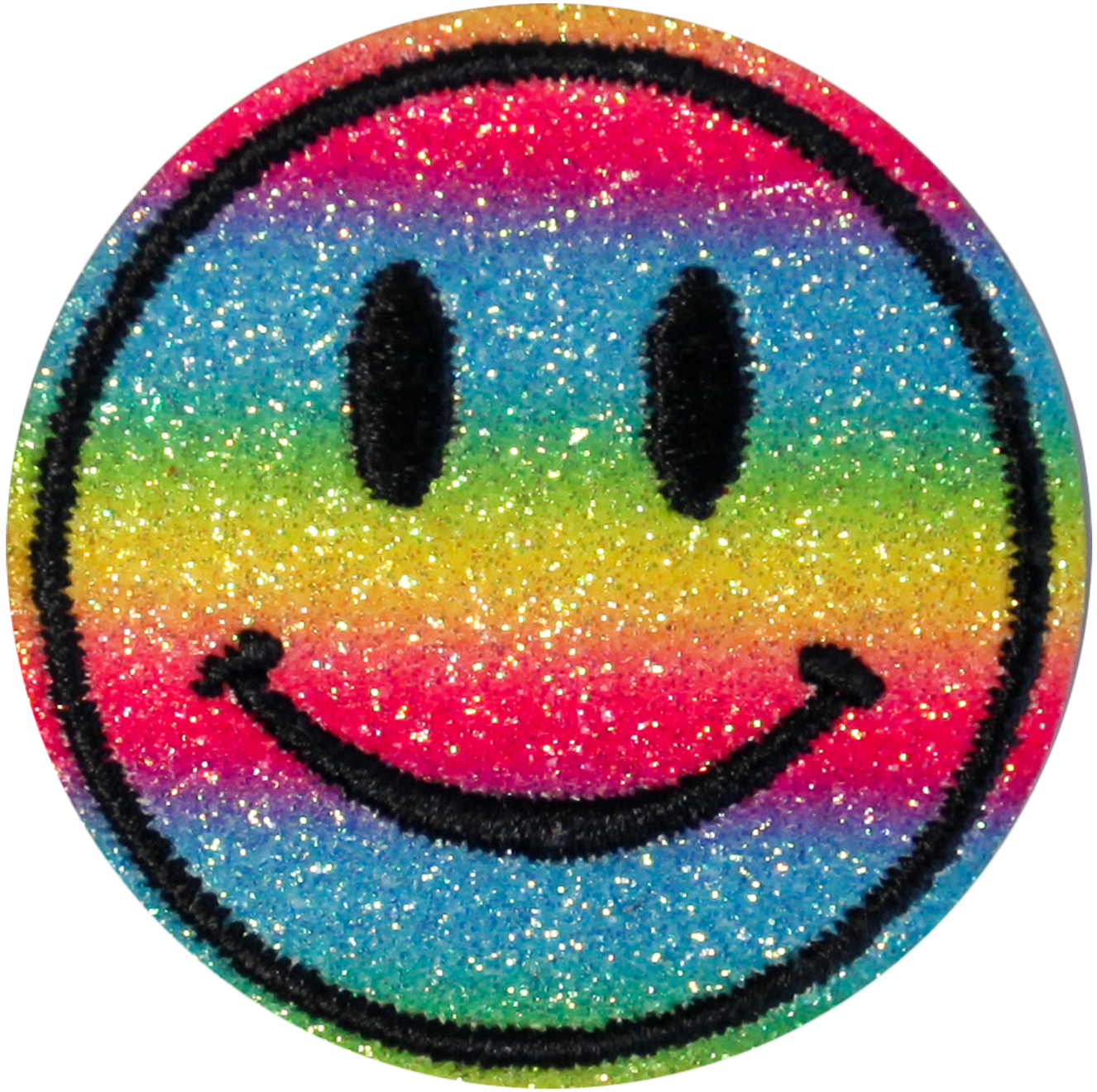 Rainbow Glitter Ombre Smiley