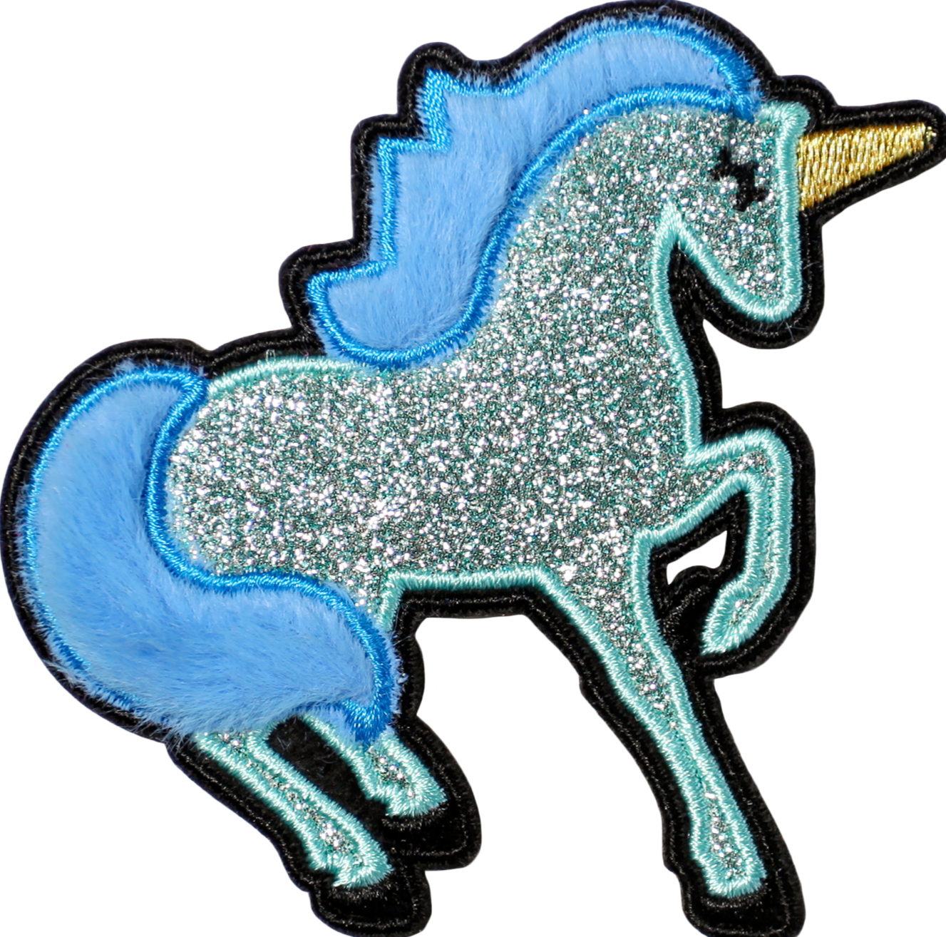 Glitter Prancing Unicorn Super Blue