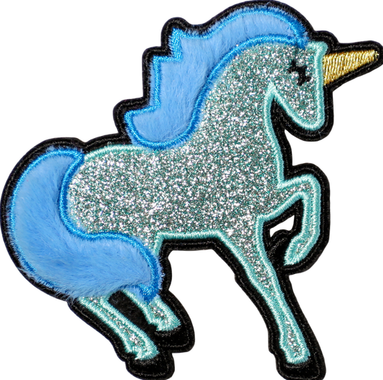 Glitter Prancing Unicorn Super Blue