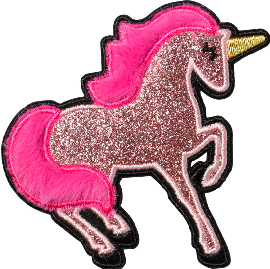 Glitter Prancing Unicorn Blush Pink